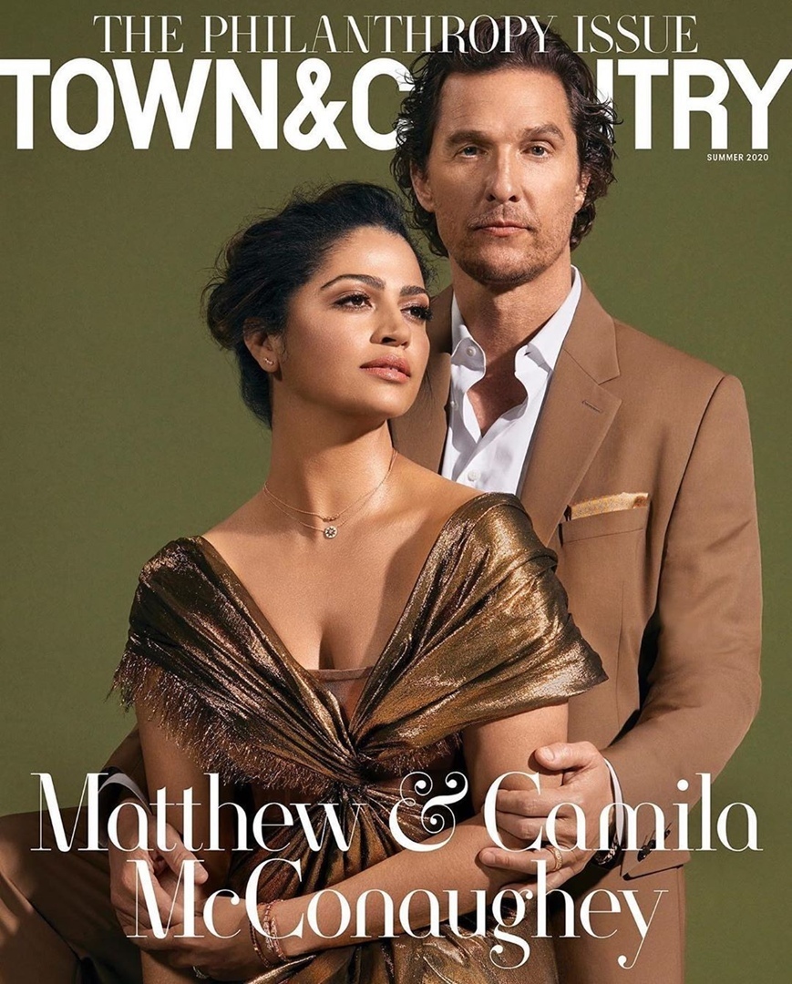 Matthew McConaughey with his wife Camila for Town&Country - Matthew McConaughey, The photo, Magazine, Wife, Longpost, Actors and actresses, Celebrities