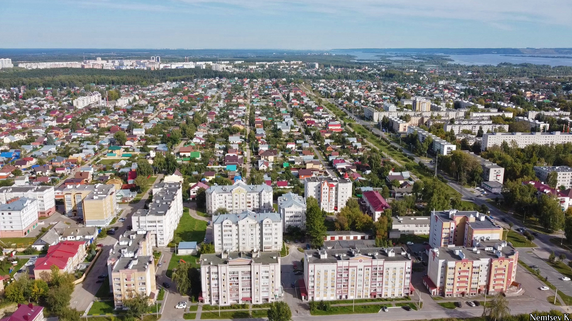 City Zelenodolsk - My, Zelenodolsk, Tatarstan, Kazan, Cities of Russia, View from above, Quadcopter, Nature, Video, Drone, Longpost