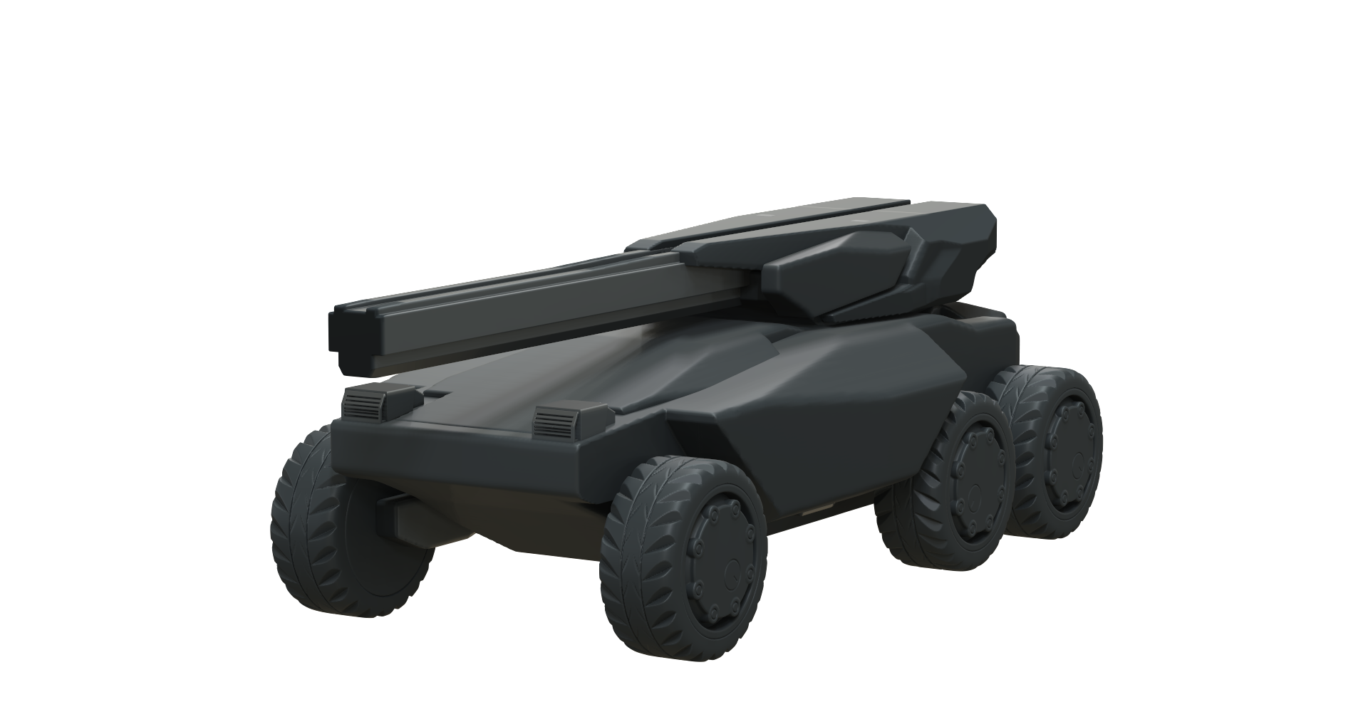 My new work: futuristic tank concept - My, Science fiction, Technics, 3D, 3D modeling, 3D graphics, Concept Art, Tanks, Longpost