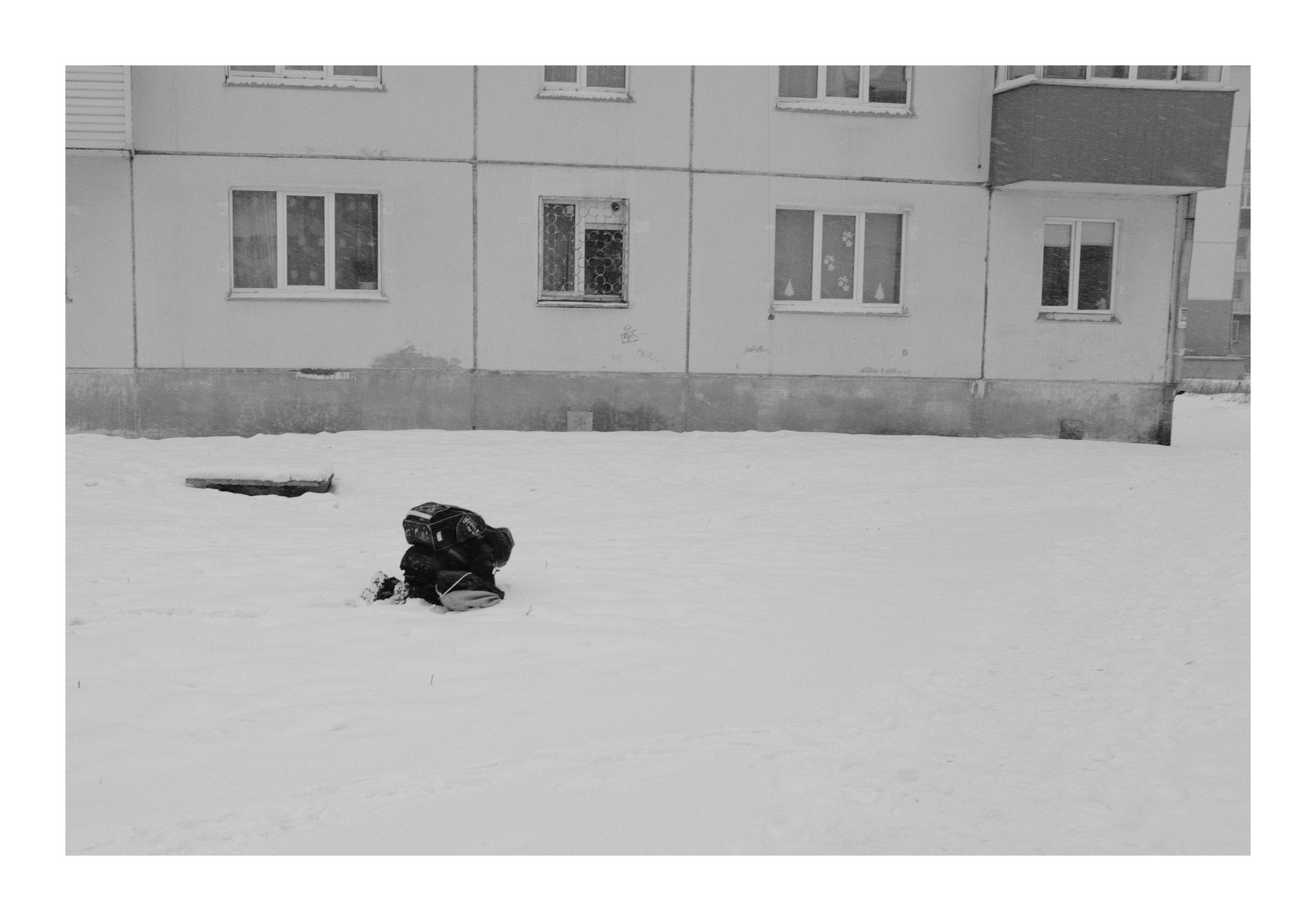 Siberian children - Children, Siberia, Black and white photo, Fujifilm, Urbanphoto, Winter