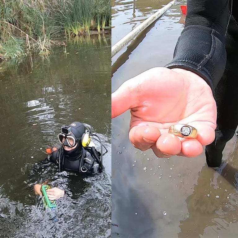 A guy with his metal detector found a $5,000 engagement ring in a lake that had been lost for almost 5 years! - Reddit, Metal detector, Ring, Find