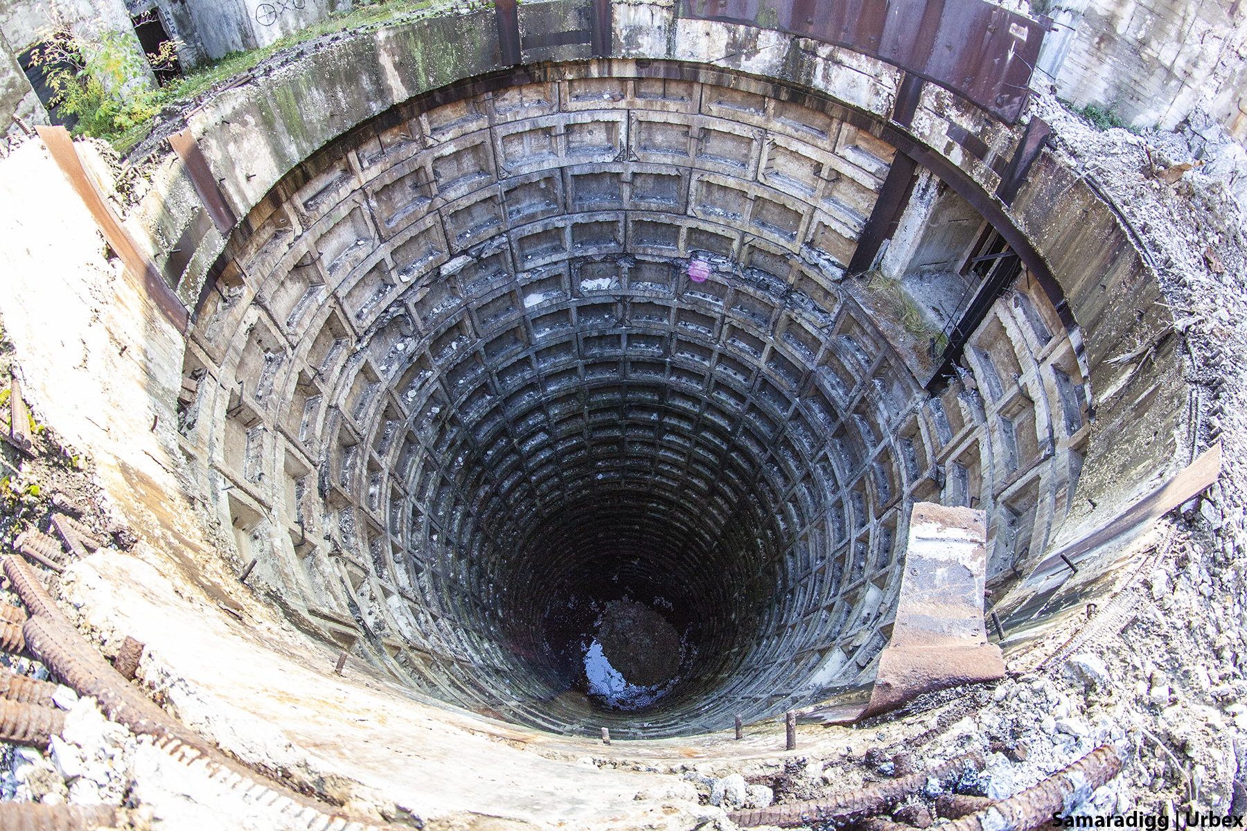 Unfinished missile launcher of the R-14 “Chusovaya” complex of the Strategic Missile Forces division in the Saratov Province - My, Urbanfact, Urbanslucaj, Urbanphoto, Strategic Missile Forces, Missile system, Abandoned, Urbanturism, Mine, Travel across Russia, Saratov, Military, the USSR, Longpost