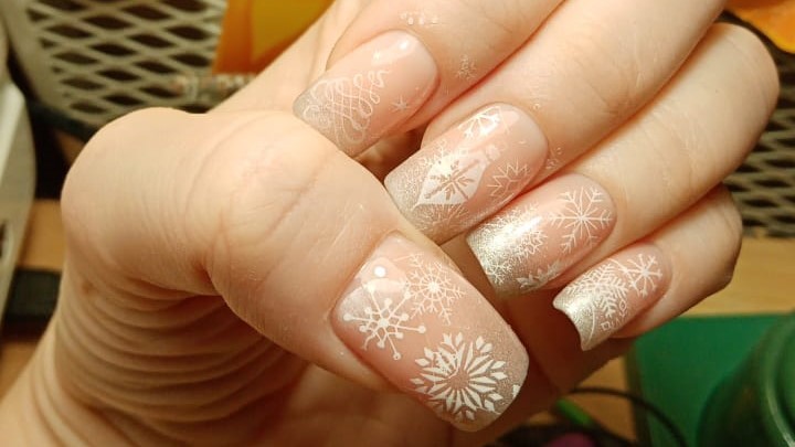 Calligraphy and fairy tales on nails - My, Nails, Calligraphy, Calligraphy lovers