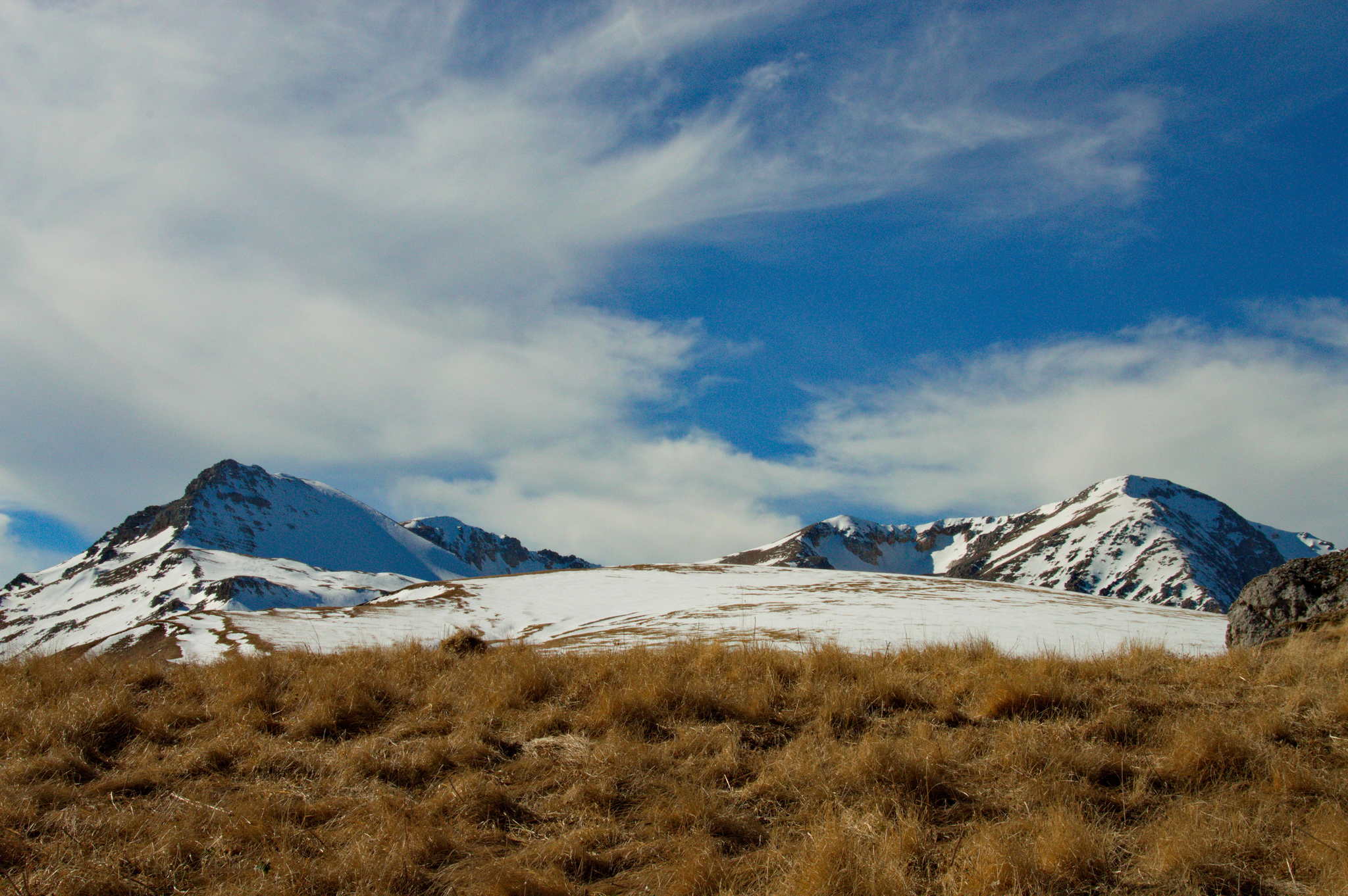 Two favorite peaks - My, The mountains, Snow, Mountain tourism, The photo