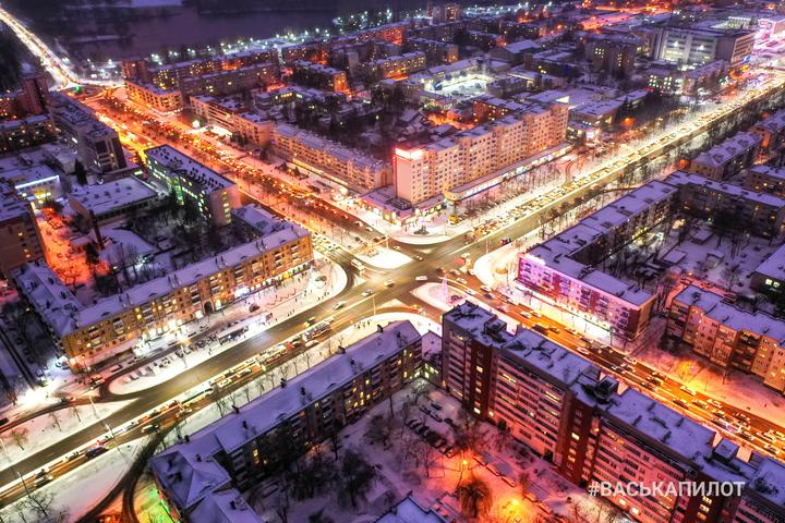 Заснеженный Брест с высоты птичьего полета - Фотография, Брест, Республика Беларусь, Вид сверху, Видео, Длиннопост