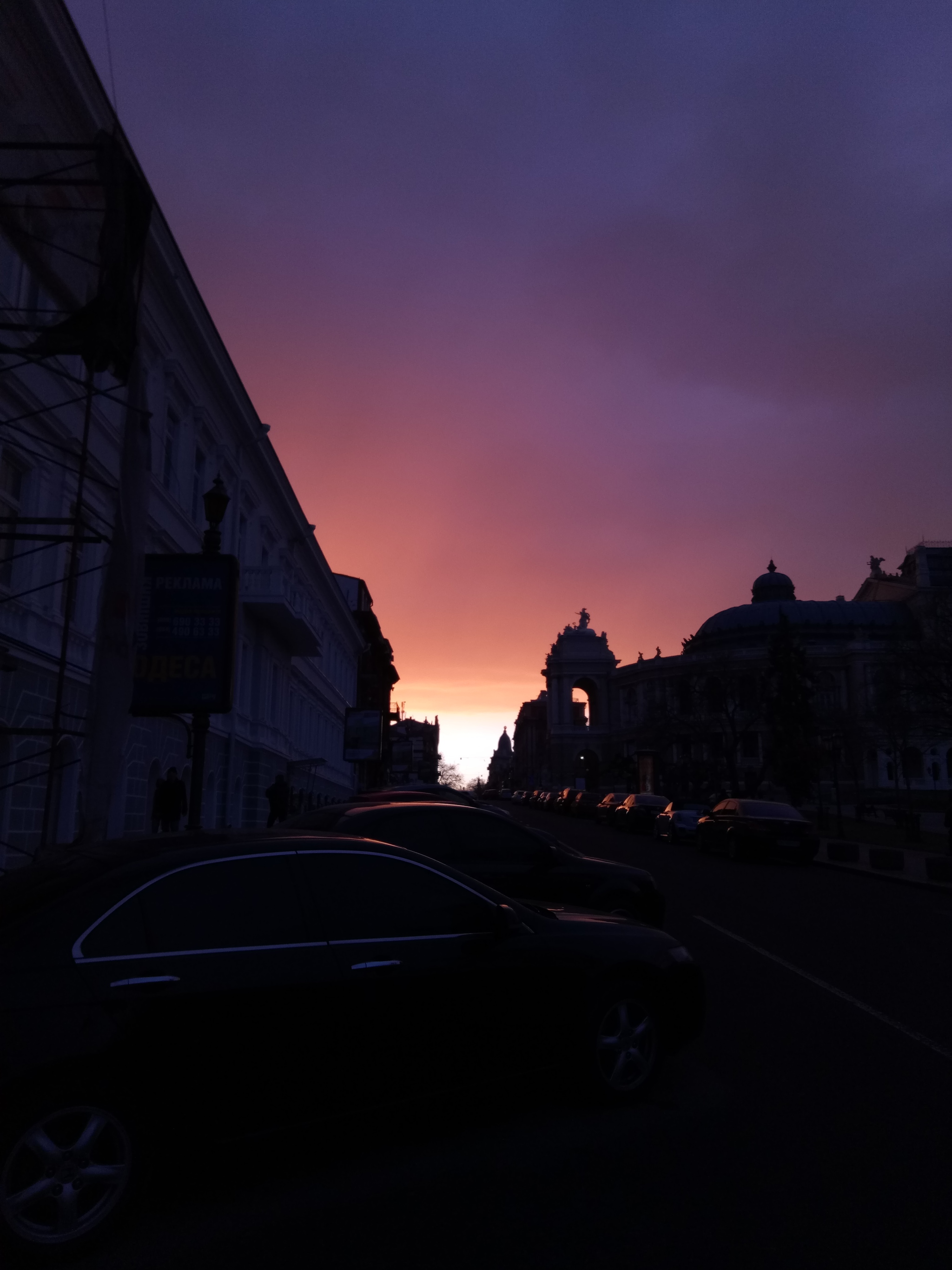 Sunset, Odessa - My, Sunset, Evening, Longpost