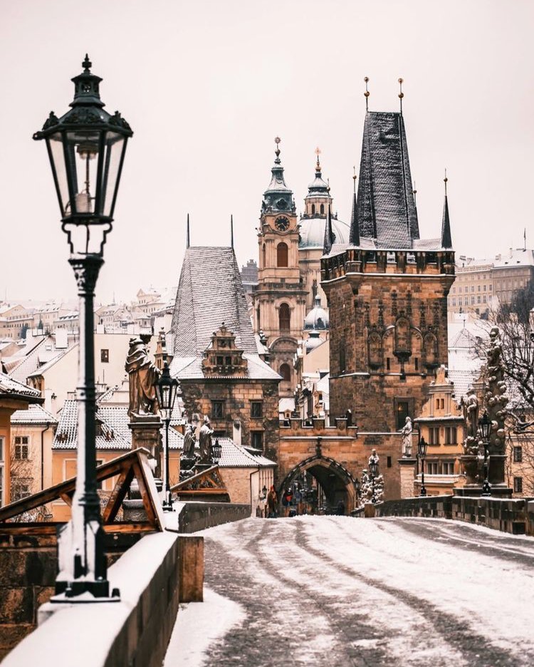 Snowy Prague - Prague, Czech, Europe, The photo, Snow, Prague Castle, Longpost