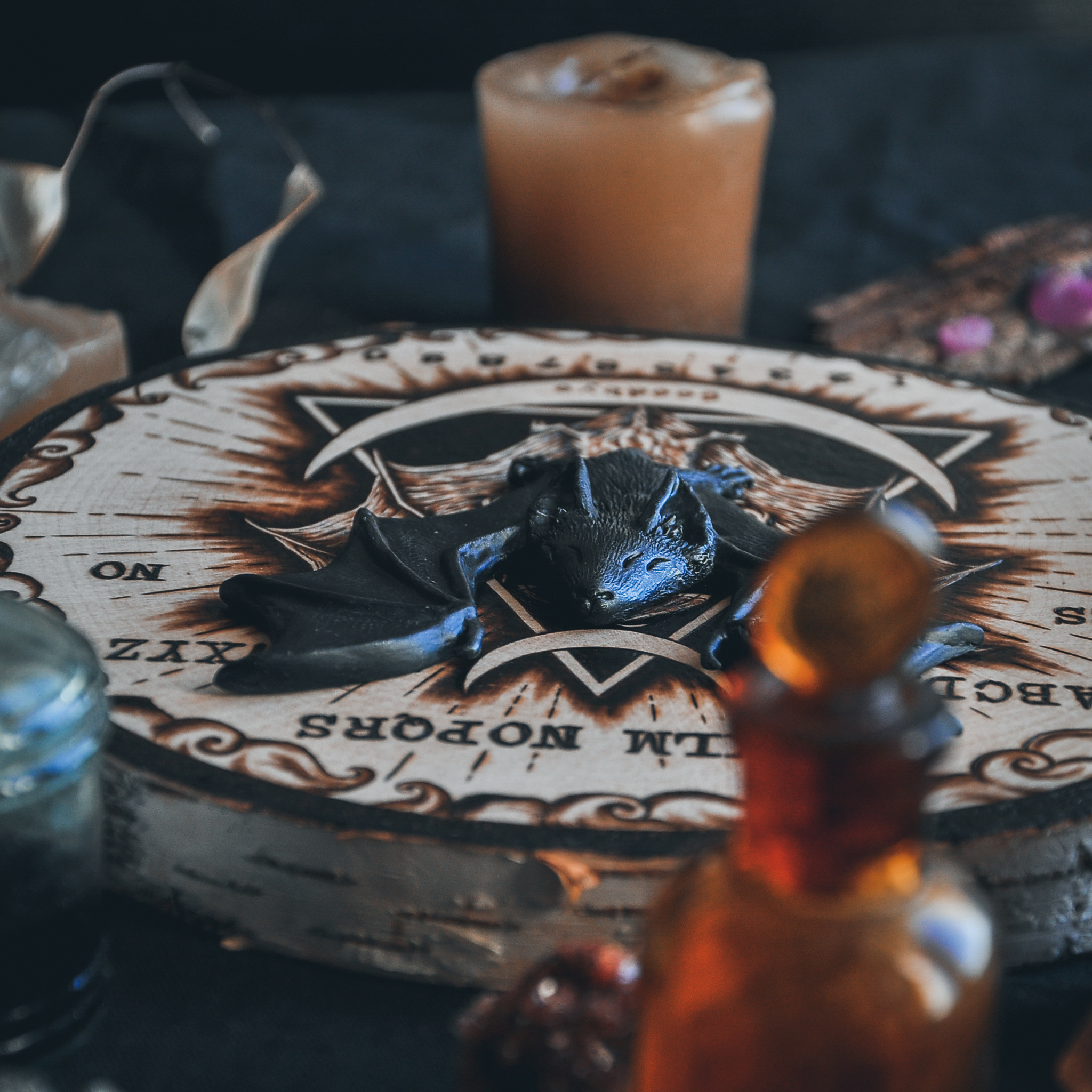 Ouija board - My, Ouija board, Spiritualism, Witches, Bat, Pyrography, Needlework without process, Longpost