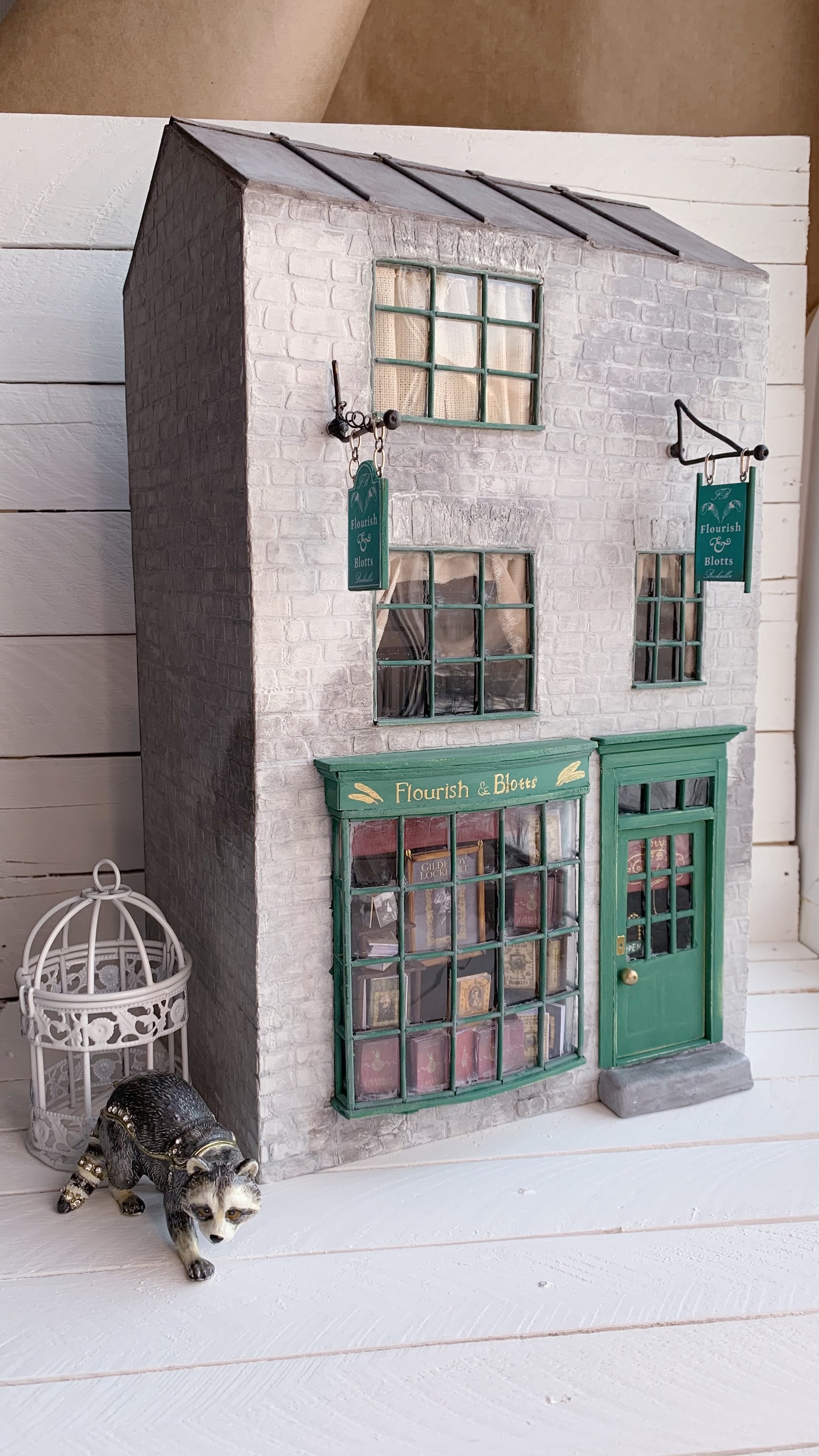 Flourish and Blotts (Harry Potter bookshop) - My, Harry Potter, Handmade, Miniature, Dollhouse, FloriЕЎ, Longpost