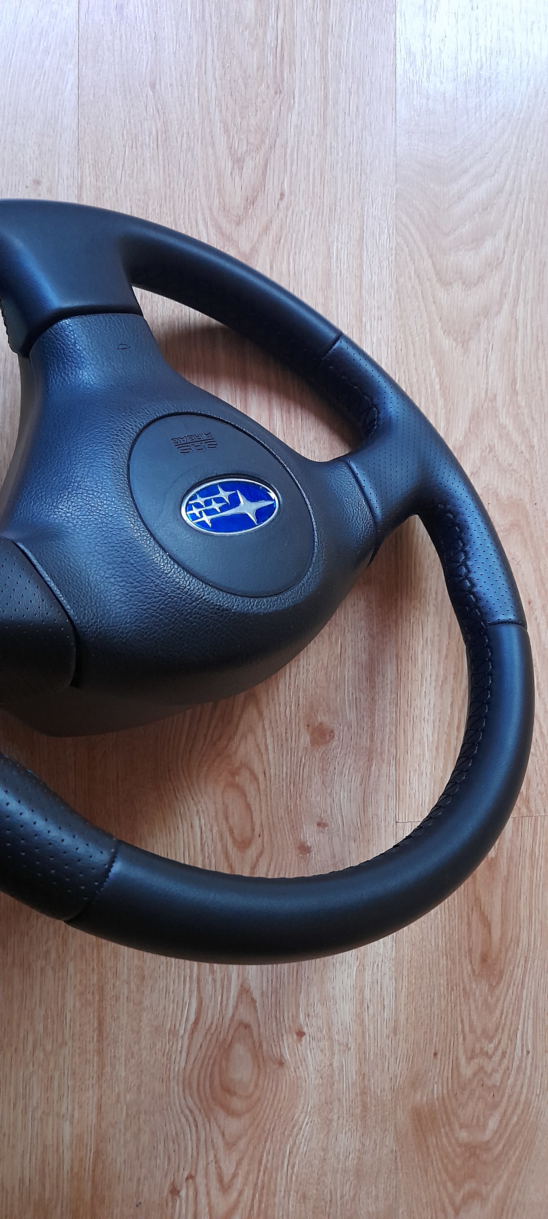 Subaru Impreza steering wheel reupholstery - My, Hobby, Padding, Auto, Longpost