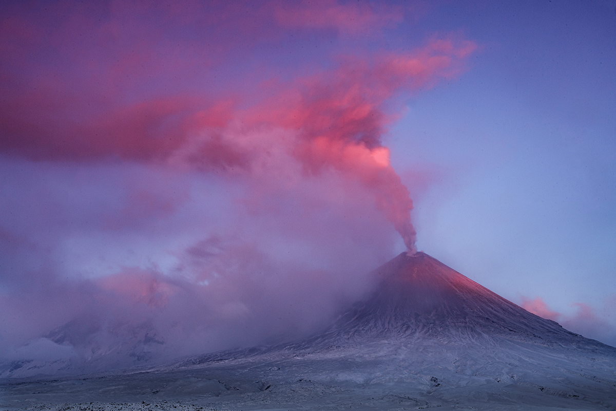 Pink Ash - My, Kamchatka, Eruption, Travel across Russia, Photo tour, Nature, Klyuchevskoy Volcano