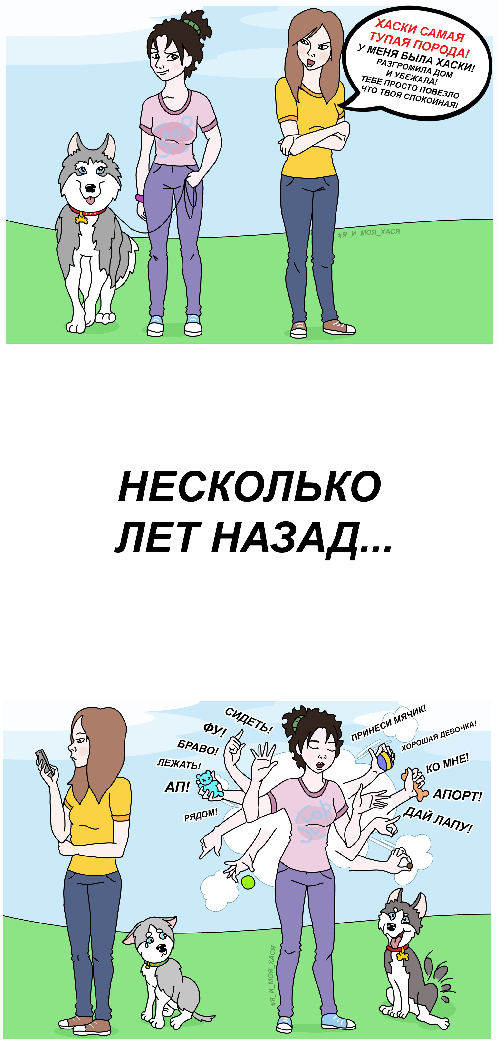 Why are huskies naughty? - Me and my hasya, Husky, Comics, Dog, Pets, Pet, Web comic