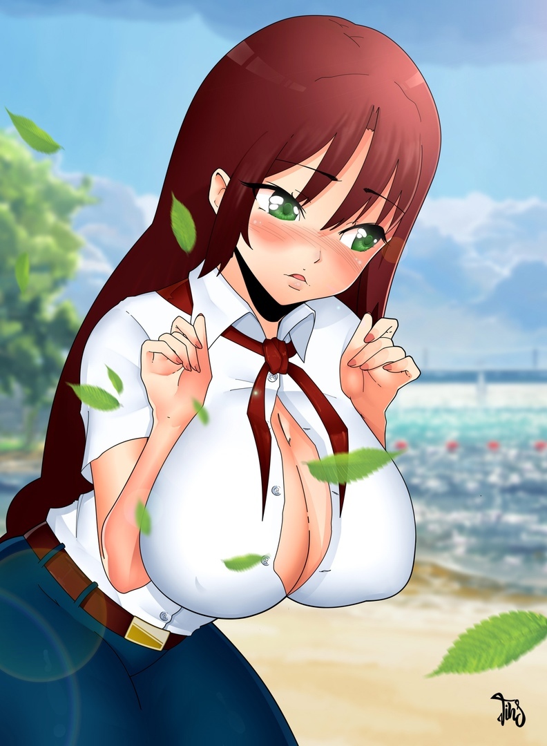 Olga Dmitrievna?!В  And here I was just about to go to load melons, that is, rolls, ugh, that is, sugar, here!) - NSFW, Endless Summer (visual novel), Visual novel, Camp owlet, Olga Dmitrievna, Art, Beach, Humor