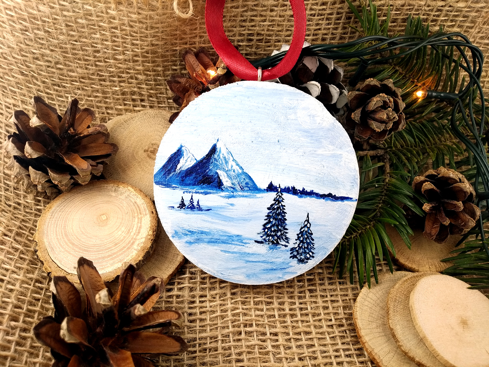 Homemade Christmas tree decorations, part 3 - My, Needlework without process, Acrylic, Painting, New Year, With your own hands, Handmade, Longpost