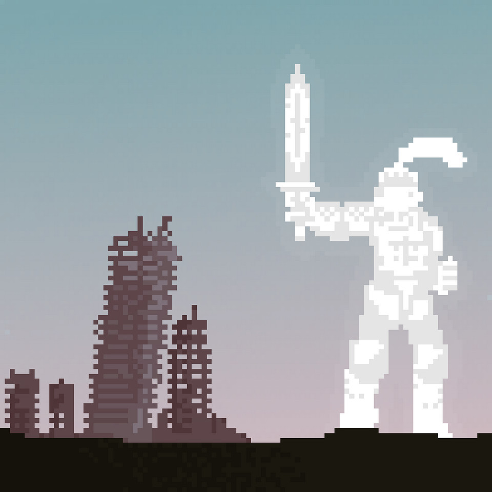 My first Pixel Art / Shining Knight - Pixel Art, Knights