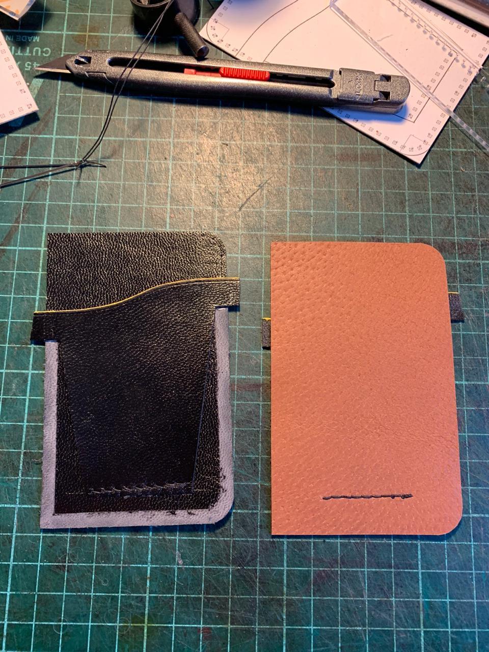 Cardholder - My, Needlework with process, Cardholder, Leather, Longpost