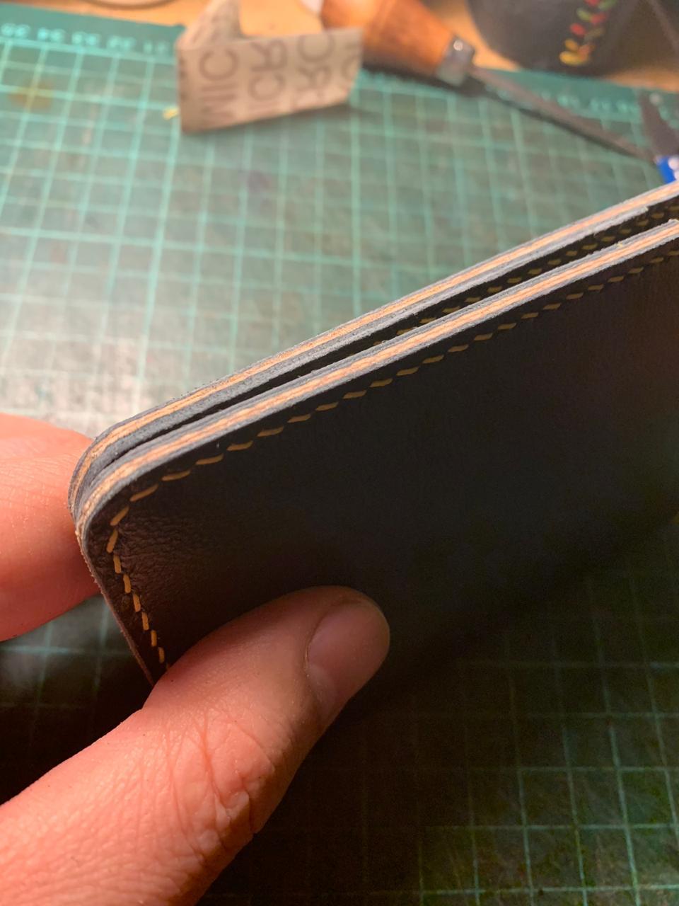 Cardholder - My, Needlework with process, Cardholder, Leather, Longpost