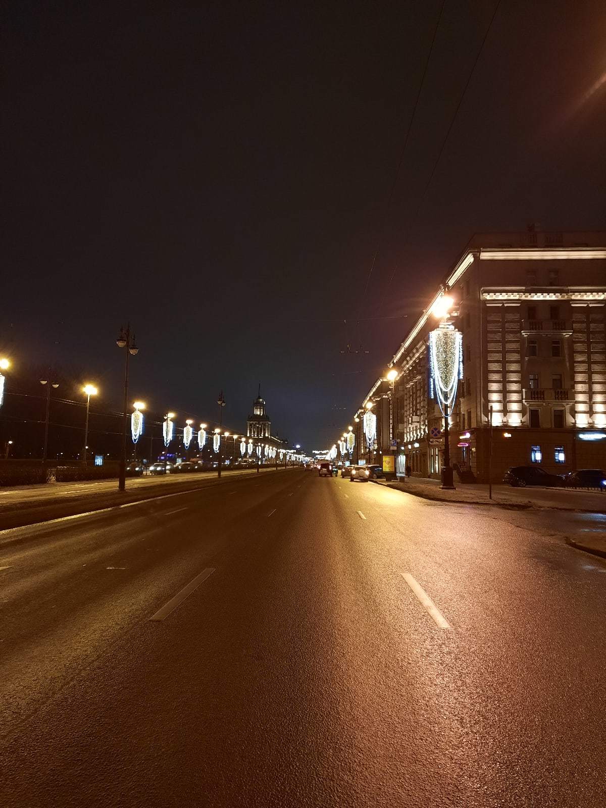 A little bit of New Year's Moskovsky Avenue - My, The photo, Saint Petersburg, Moscow avenue, New Year's decoration, Longpost