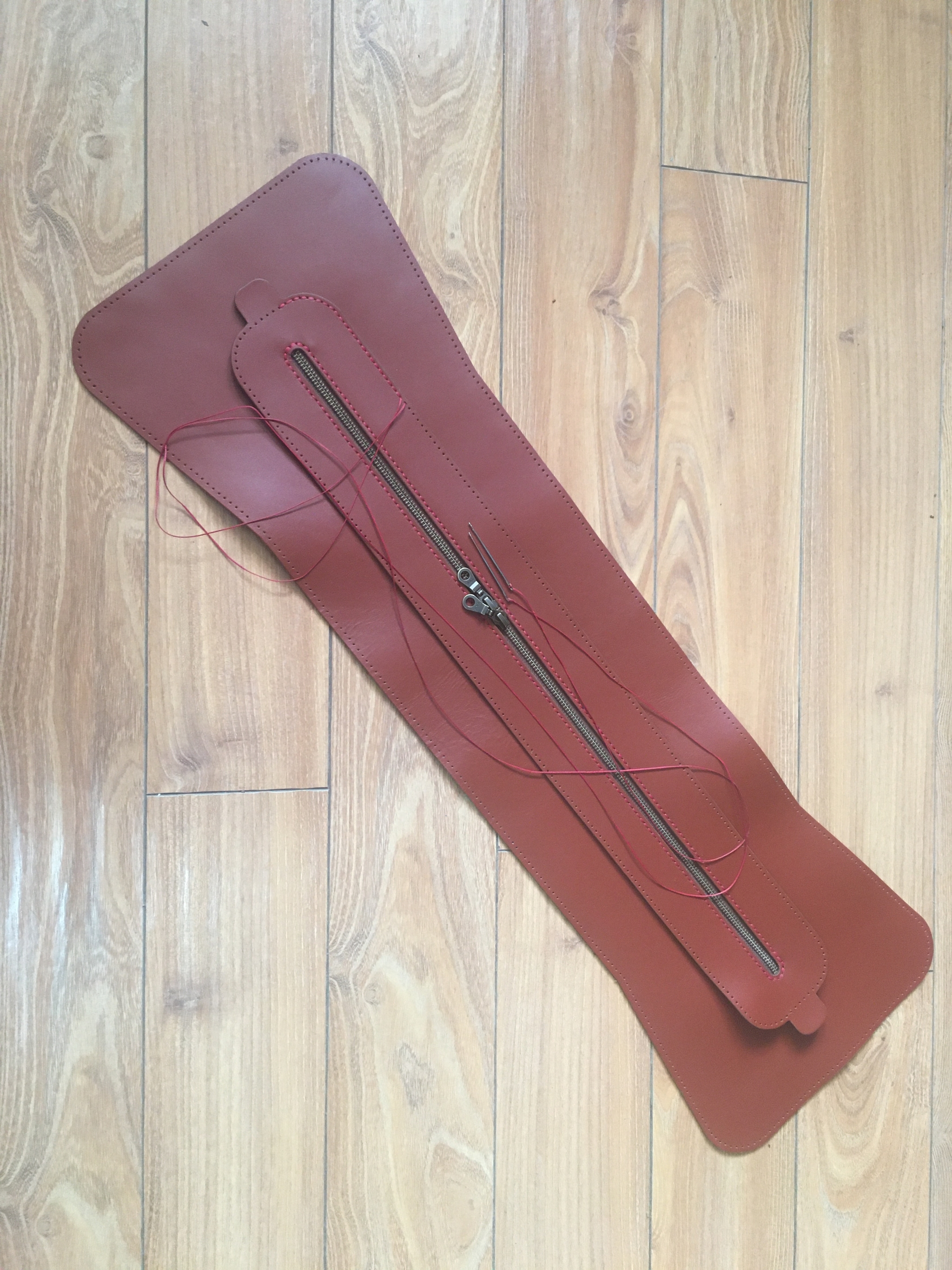 I sew out of boredom 10. Travel bag - My, Leather, With your own hands, Longpost, Needlework