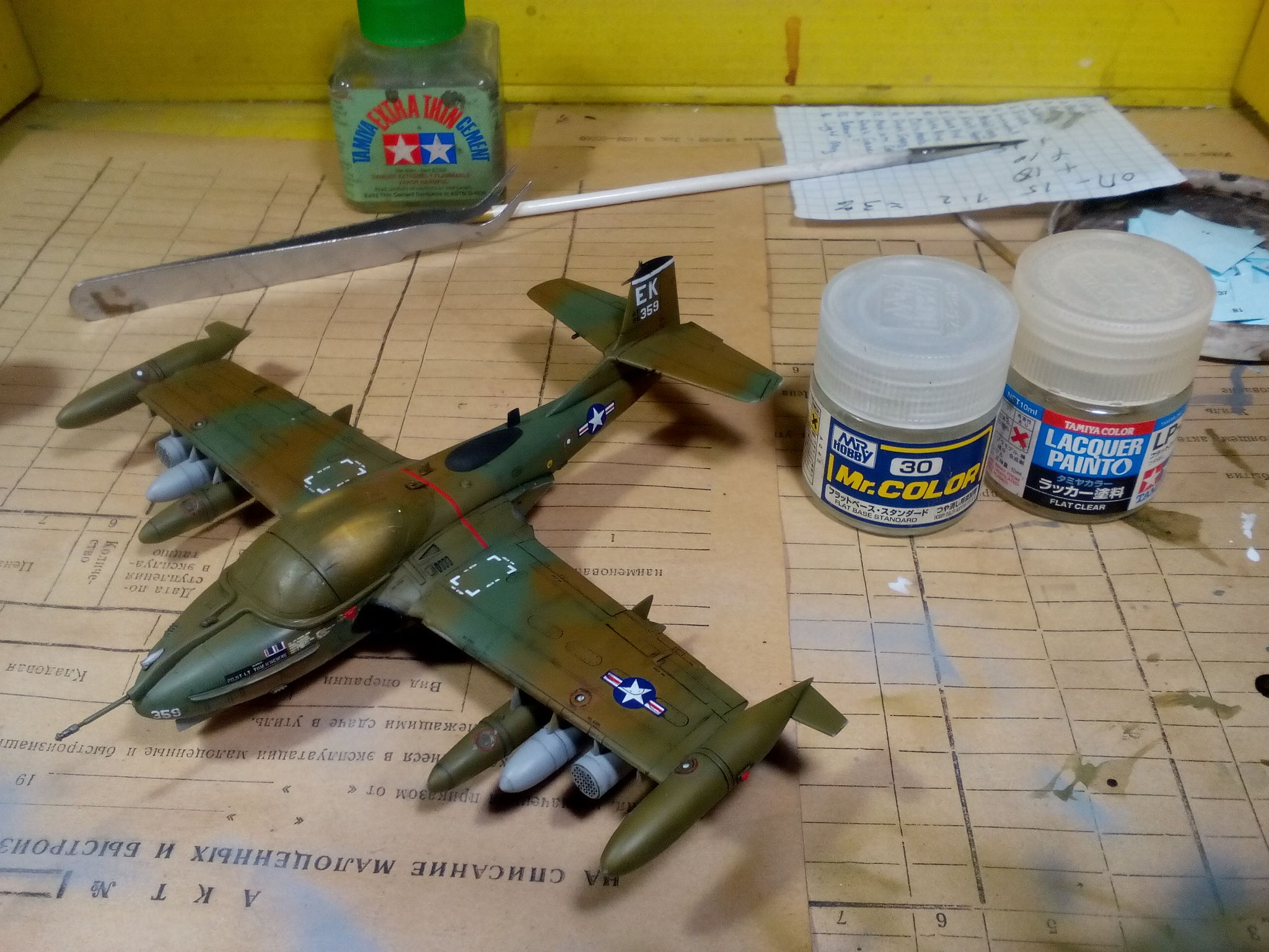 Cessna A-37B Dragonfly, Academy, 1/72. Заметки по сборке - Моё, Стендовый моделизм, Сборная модель, Сборка, Рукоделие с процессом, Хобби, Аэрография, Авиация, Вьетнам, Своими руками, Самолет, Авиамоделизм, Роспись, Длиннопост