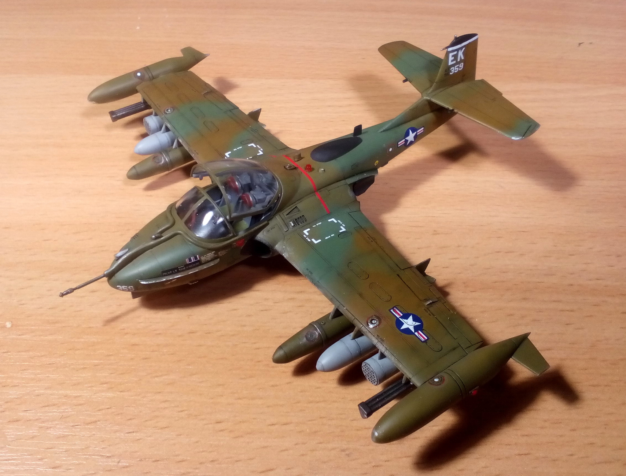 Cessna A-37B Dragonfly, Academy, 1/72. Заметки по сборке - Моё, Стендовый моделизм, Сборная модель, Сборка, Рукоделие с процессом, Хобби, Аэрография, Авиация, Вьетнам, Своими руками, Самолет, Авиамоделизм, Роспись, Длиннопост