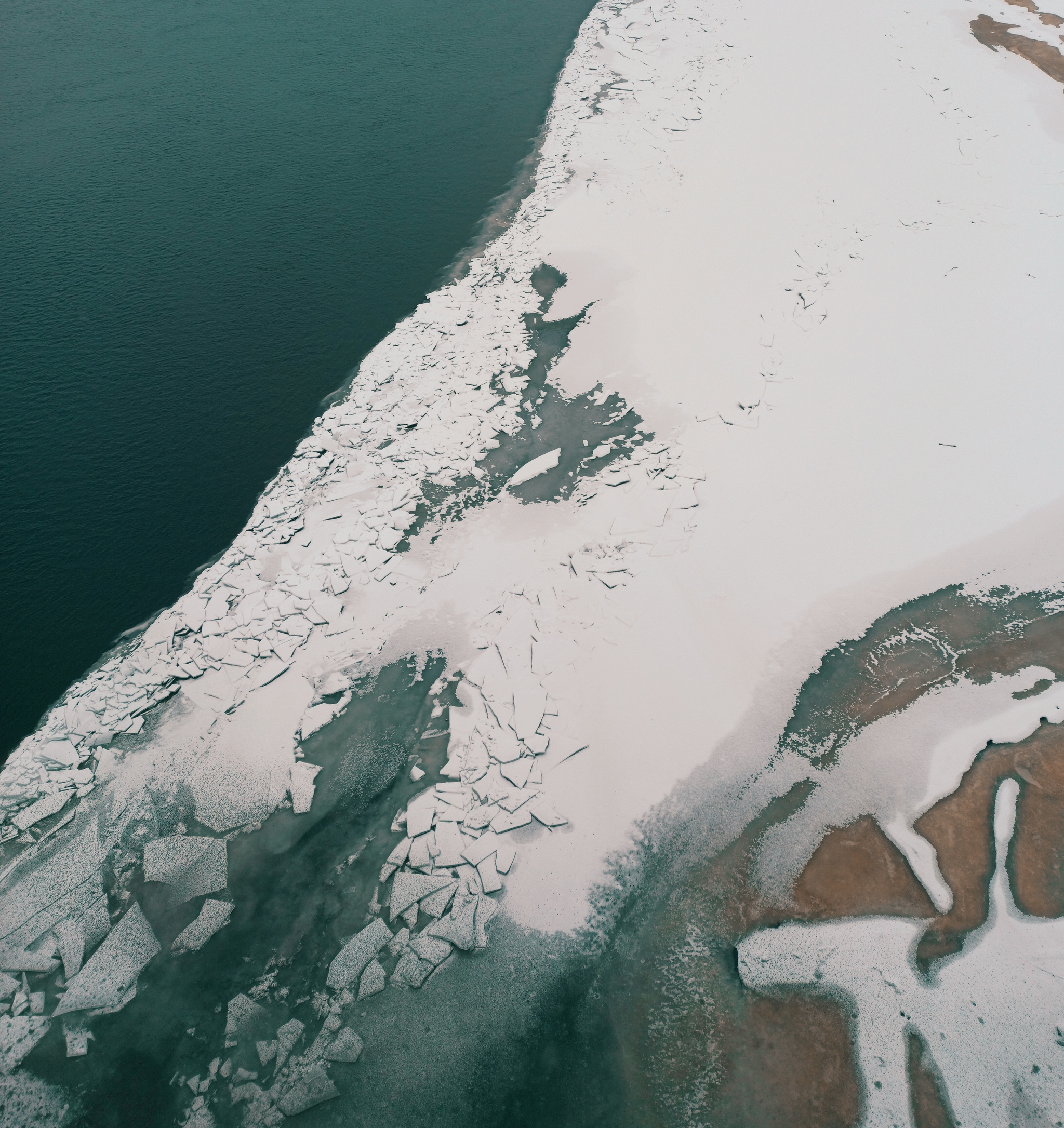 Больше воды чем земли - Моё, Фотография, Вода, На лёд не выходить