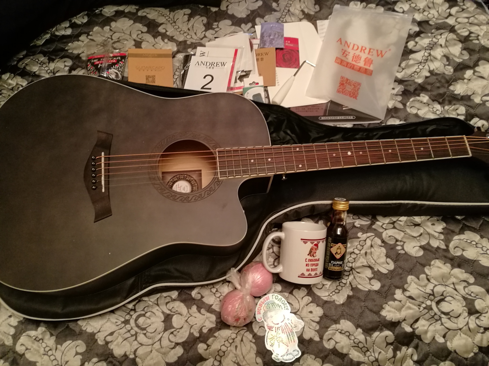 The most unexpected gift, Mirrochka exchange - My, Gift exchange, New Year's exchange from Mirrochka, Gift exchange report, Longpost, Secret Santa, Guitar