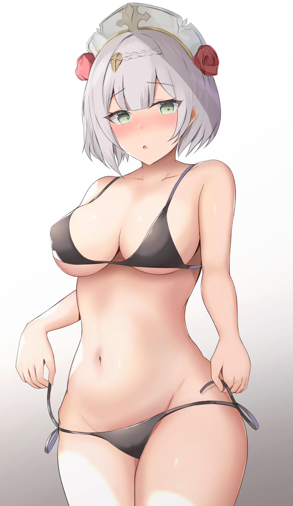 Noelle - NSFW, Anime, Anime art, Genshin impact, Noelle (Genshin Impact), Swimsuit, Breast