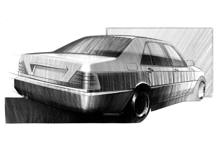 Let's remember the 90s - Retro car, 90th, Graphics, Pencil drawing, Longpost