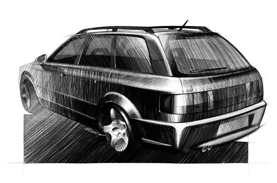 Let's remember the 90s - Retro car, 90th, Graphics, Pencil drawing, Longpost