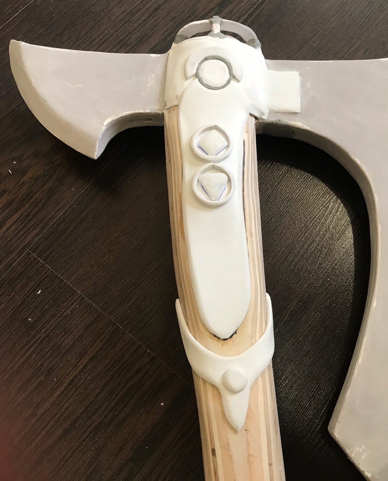 Ax of Kratos from God of War 4, fourth - My, With your own hands, God of war, Kratos, Leviathan, Axe, Craft, Cosplay, Games, , Creation, Longpost, Needlework with process