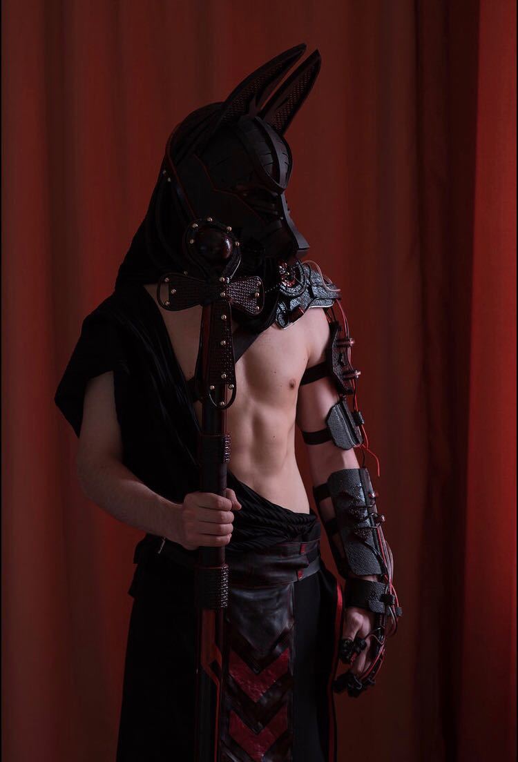 Anubis, cyber version - NSFW, My, Anubis, PHOTOSESSION, Playgirl, Mr Playgirl, Longpost, beauty, Author's male erotica