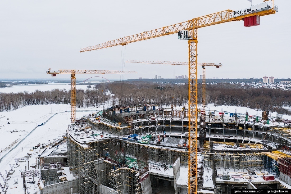 Footage from the construction of the new ice arena in Novosibirsk from Slava Stepanov - Novosibirsk, The photo, Longpost