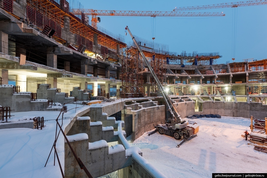 Footage from the construction of the new ice arena in Novosibirsk from Slava Stepanov - Novosibirsk, The photo, Longpost