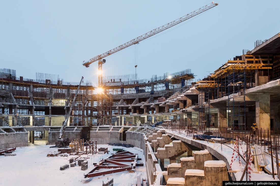 Footage from the construction of the new ice arena in Novosibirsk from Slava Stepanov - Novosibirsk, The photo, Longpost