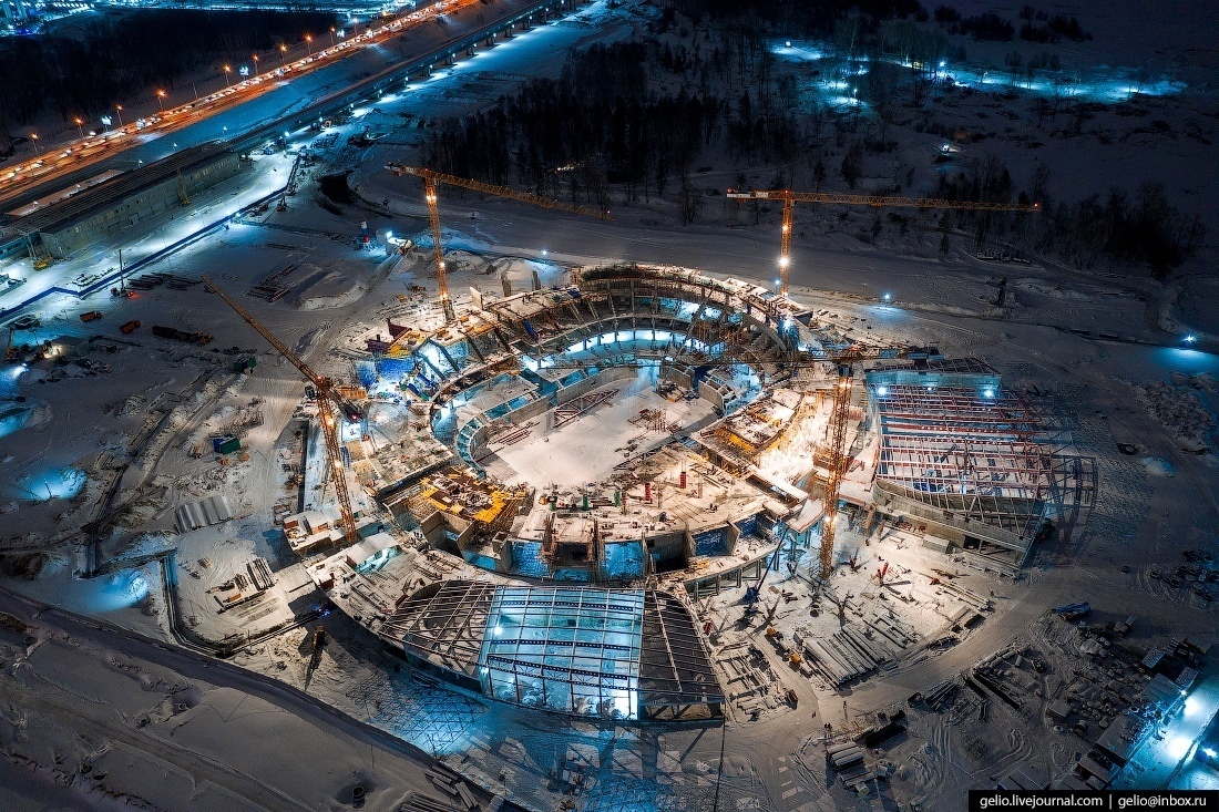 Footage from the construction of the new ice arena in Novosibirsk from Slava Stepanov - Novosibirsk, The photo, Longpost