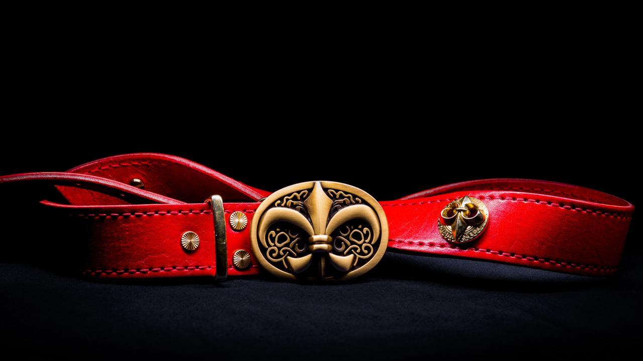 New belt. Fleur de lys - My, Natural leather, Leather products, Needlework without process, Belt, Leather, Lily, Longpost