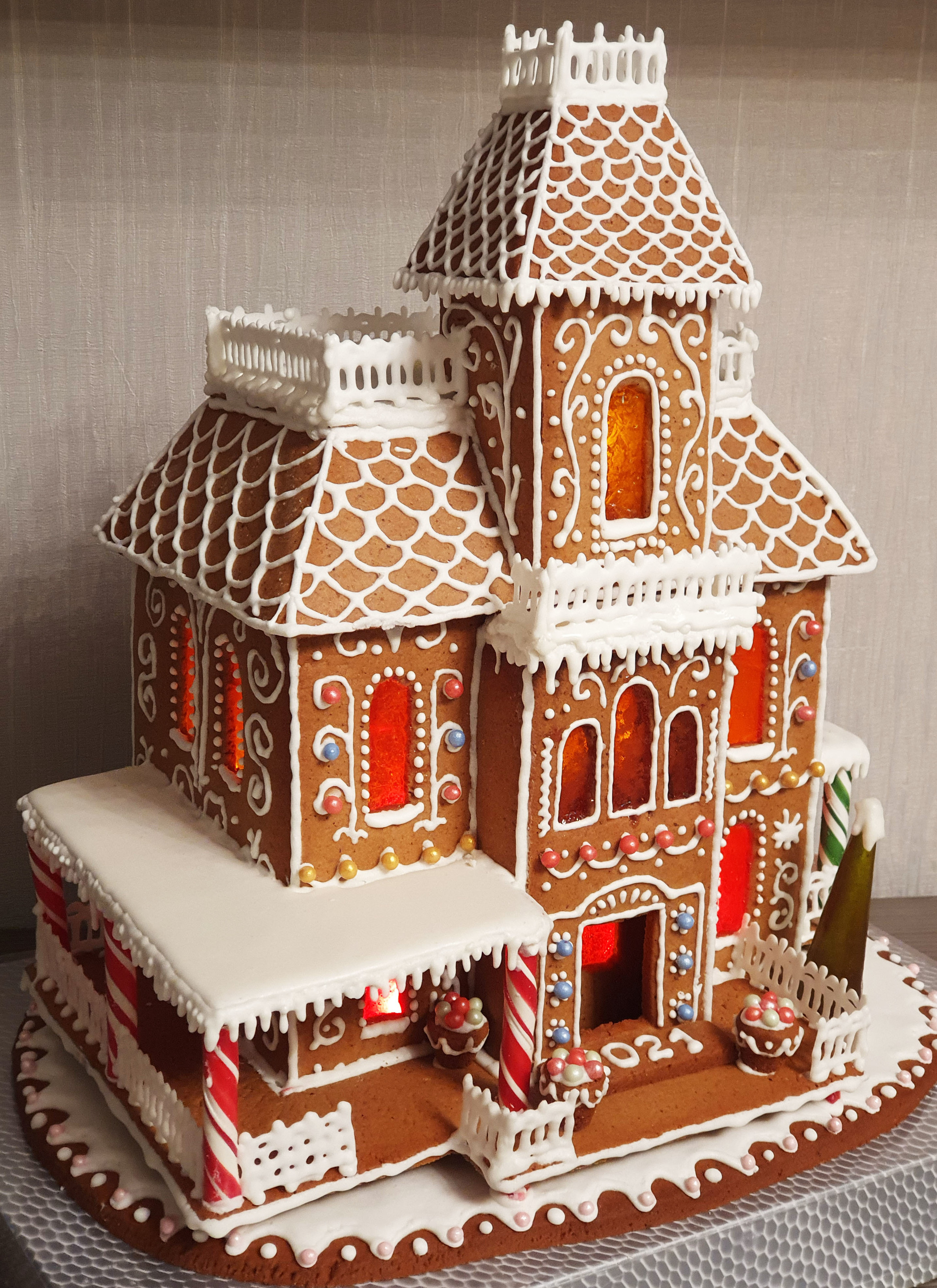 Gingerbread House 2021 - My, Gingerbread house, New Year, Bakery products, Gingerbread, Longpost