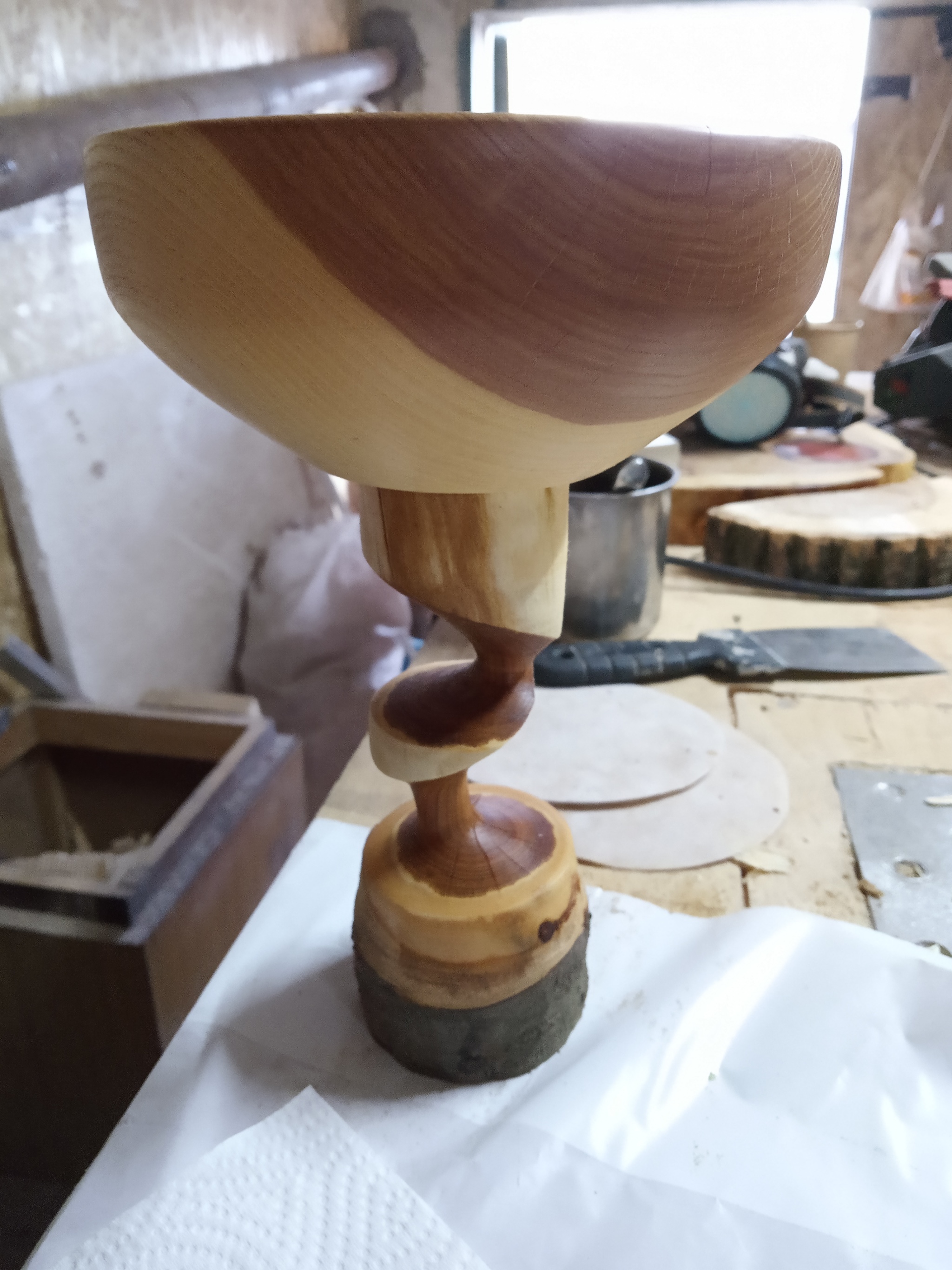 Photo report on hobby - working with wood - My, Longpost, With your own hands, Turning machine, Video