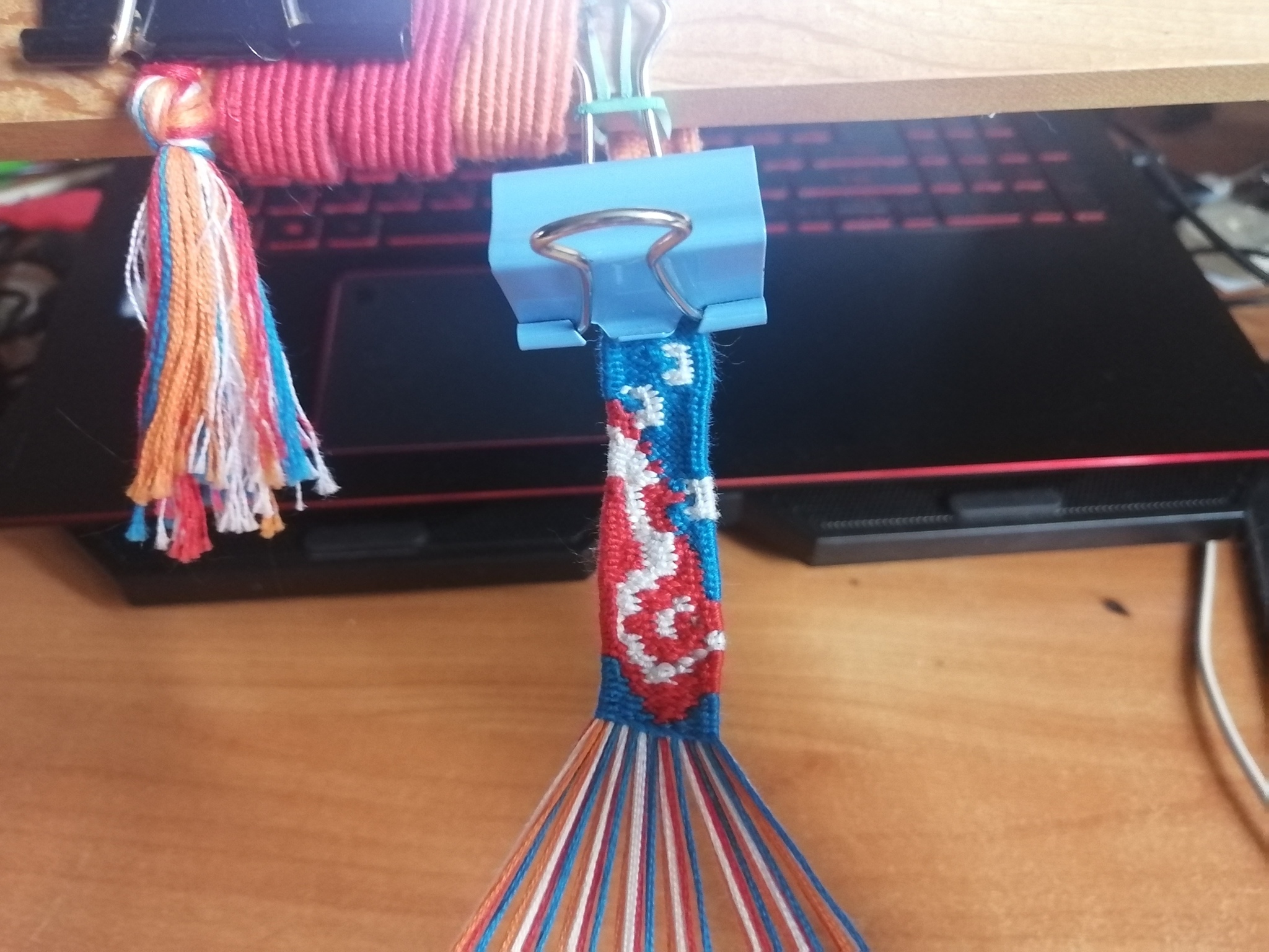 Kumihimo Your Name - My, Anime, Kimi no na wa, Kumihimo, Weaving, Braided cord, Needlework, Needlework with process, Red thread of fate, GIF, Video, Longpost