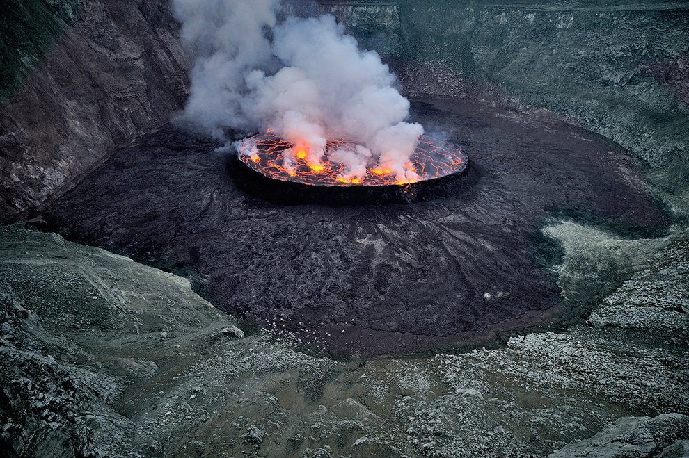 Journey to the Center of the Earth: Nyiragongo Volcano Crater - Africa, Volcano, Nature, Longpost, Nyiragongo Volcano