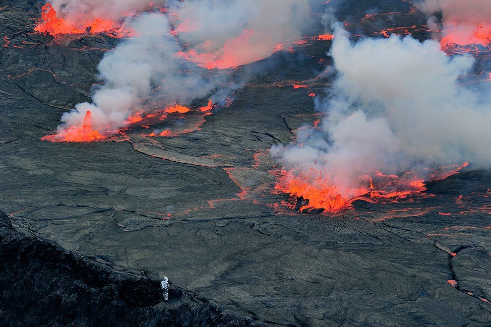 Journey to the Center of the Earth: Nyiragongo Volcano Crater - Africa, Volcano, Nature, Longpost, Nyiragongo Volcano