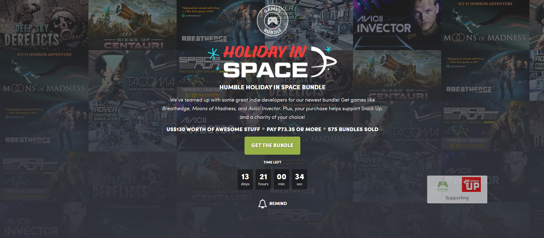 Humble Holiday in Space Bundle - Steam, Humble bundle, Not a freebie, Tacoma, Space, Avicii, Breathedge