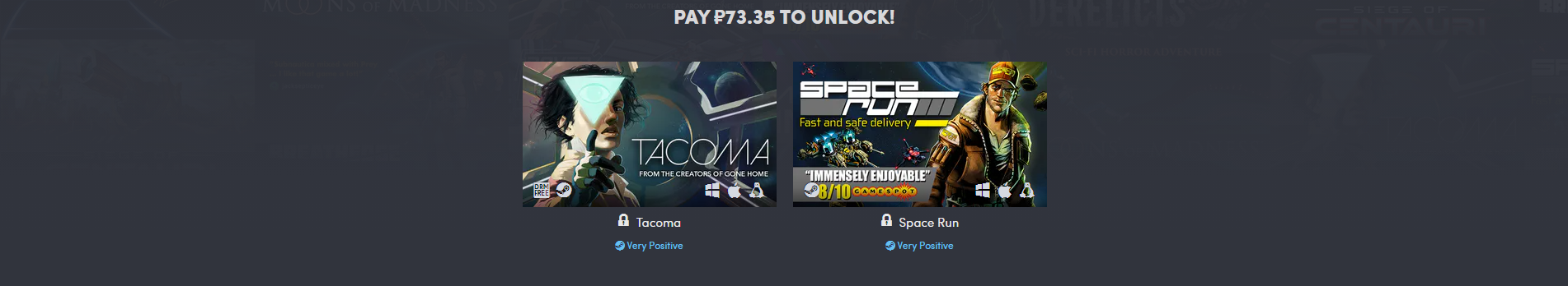 Humble Holiday in Space Bundle - Steam, Humble bundle, Not a freebie, Tacoma, Space, Avicii, Breathedge