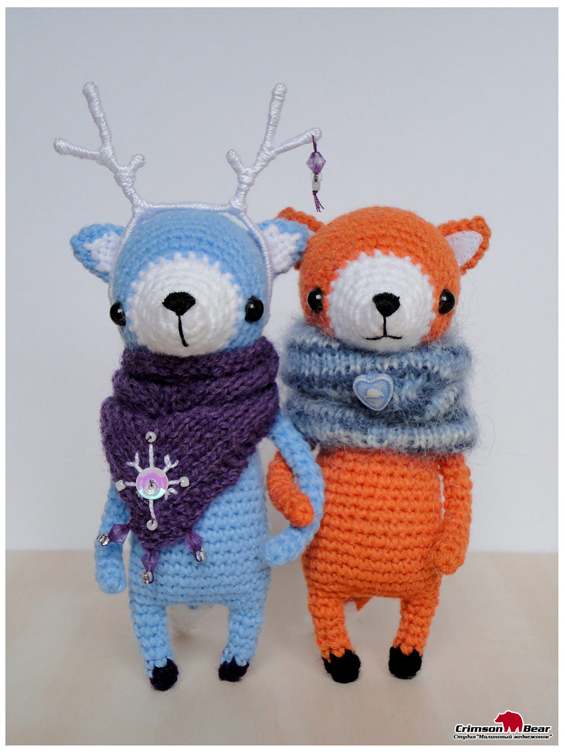 Cute New Year's animals - My, Toys, Knitted toys, Piggy, Fox cubs, Owlets, Needlework, Needlework without process, Longpost