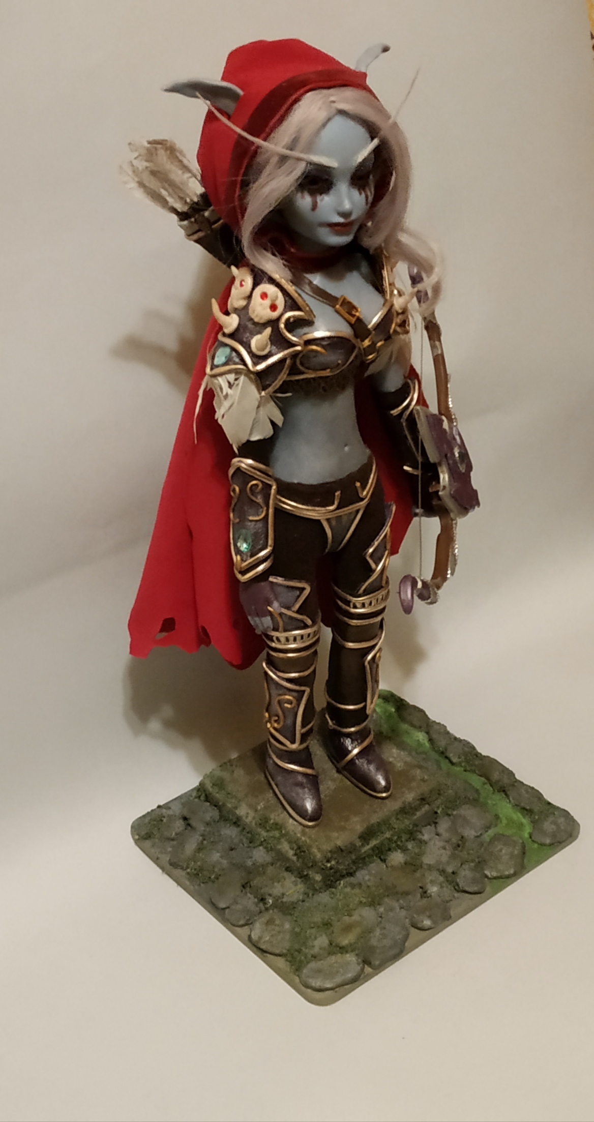 Sylvanas Windrunner - My, Doll, World of warcraft, Sylvanas Windrunner, Polymer clay, Needlework without process, With your own hands, Handmade, Banshee Queen, Color reproduction, Friday tag is mine, Longpost