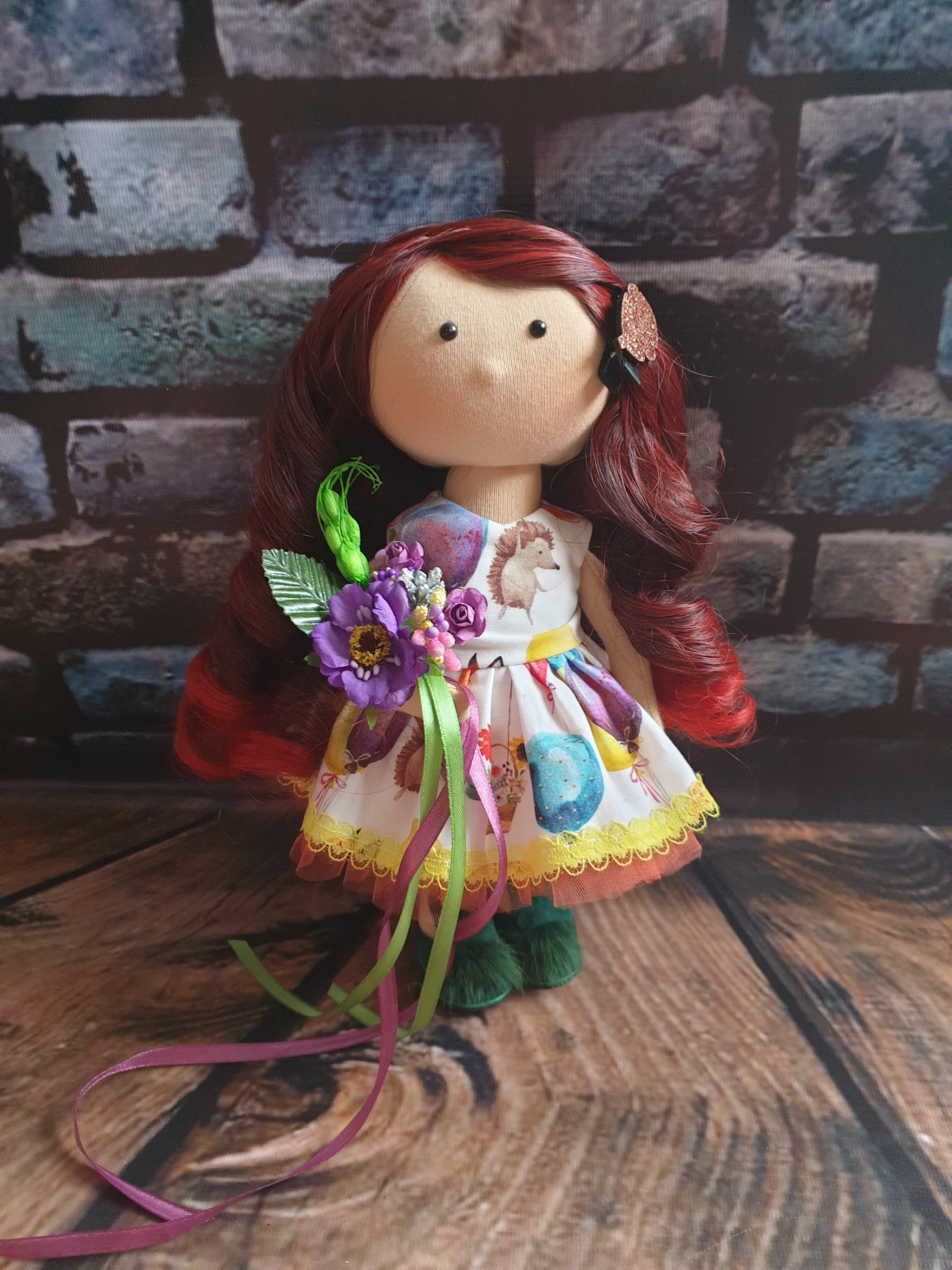 Handmade doll - My, Handmade, With your own hands, Needlework without process, Doll, Needlework, Textile doll, Toys, Longpost