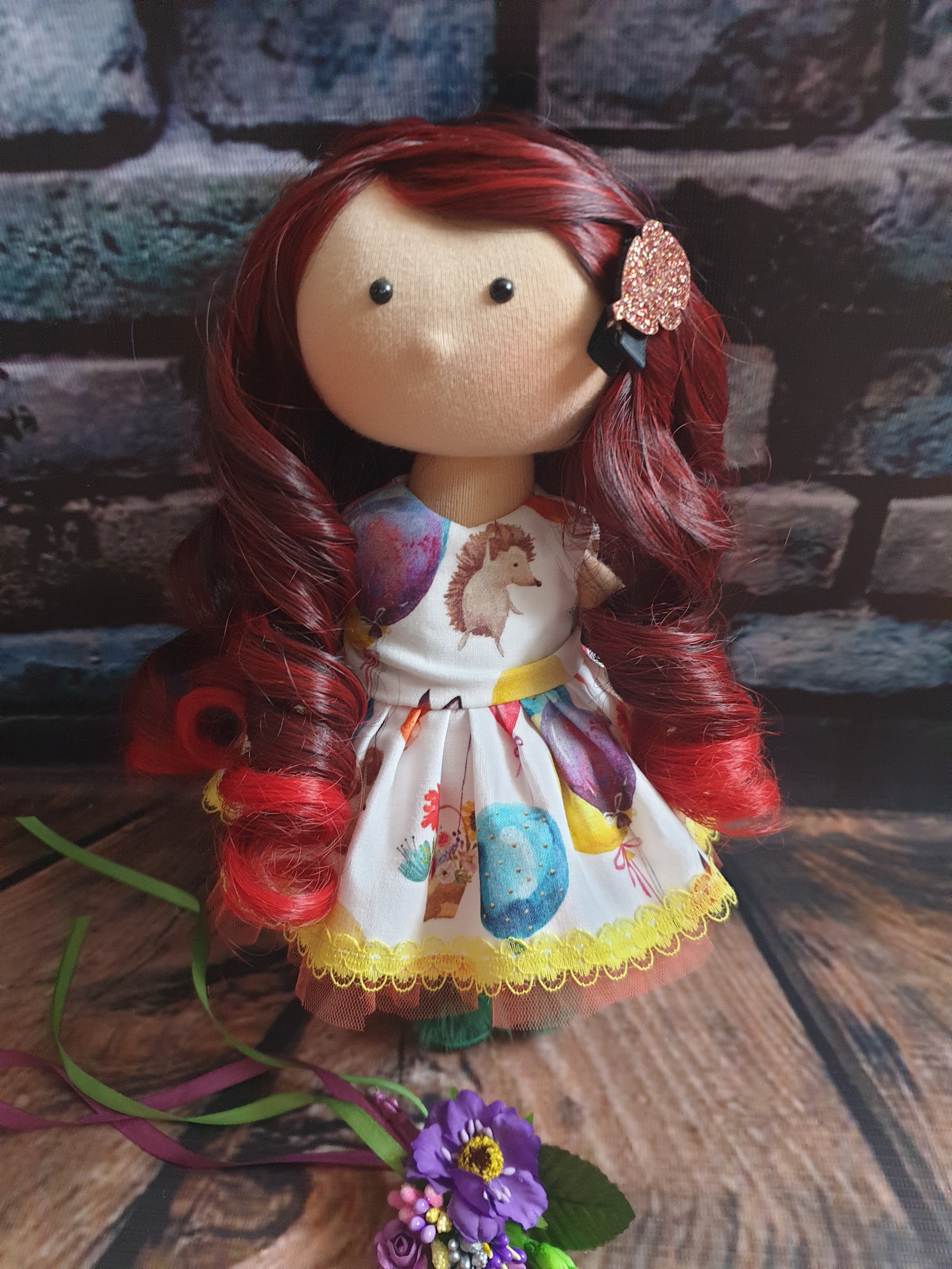 Handmade doll - My, Handmade, With your own hands, Needlework without process, Doll, Needlework, Textile doll, Toys, Longpost