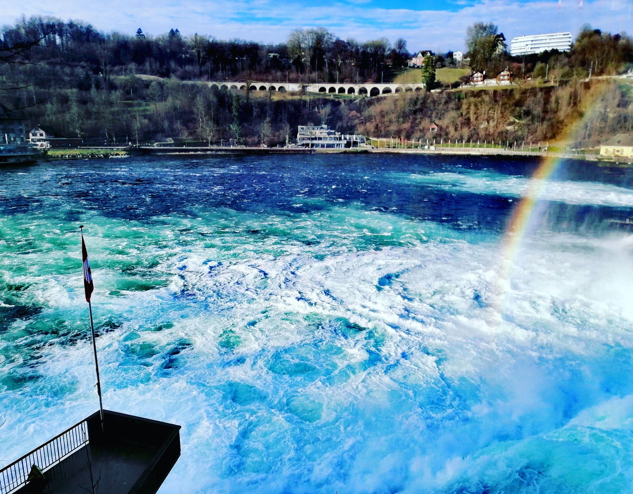 Rhine Falls Schaffhausen (Rheinfall) - My, Waterfall, Switzerland, Europe, Rainbow, Longpost