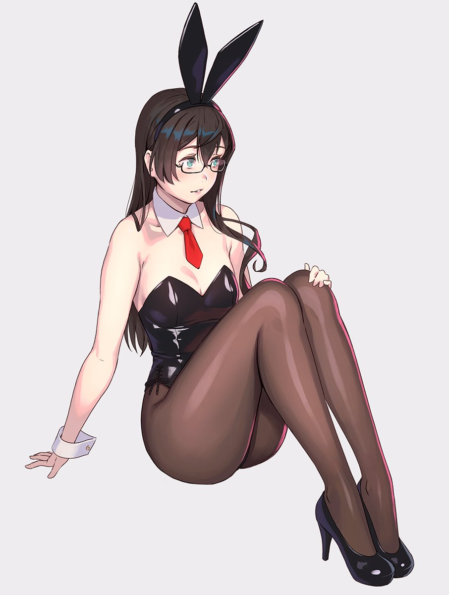 Ooyodo - Kantai collection, Ooyodo, Anime, Anime art, Bunnysuit, Yuji